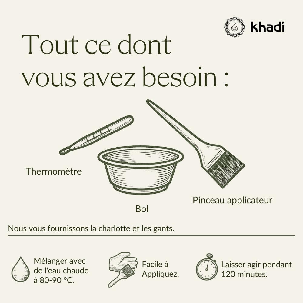 Khadi - Henné Pur - 100 g - coloration cheveux rouge intense, 100 % végétale