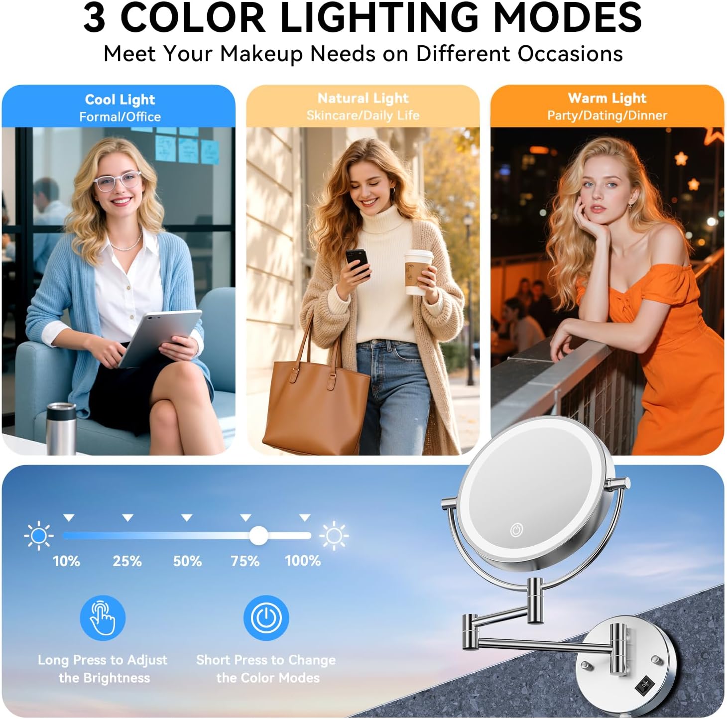 Auxmir - Miroir mural lumineux 8