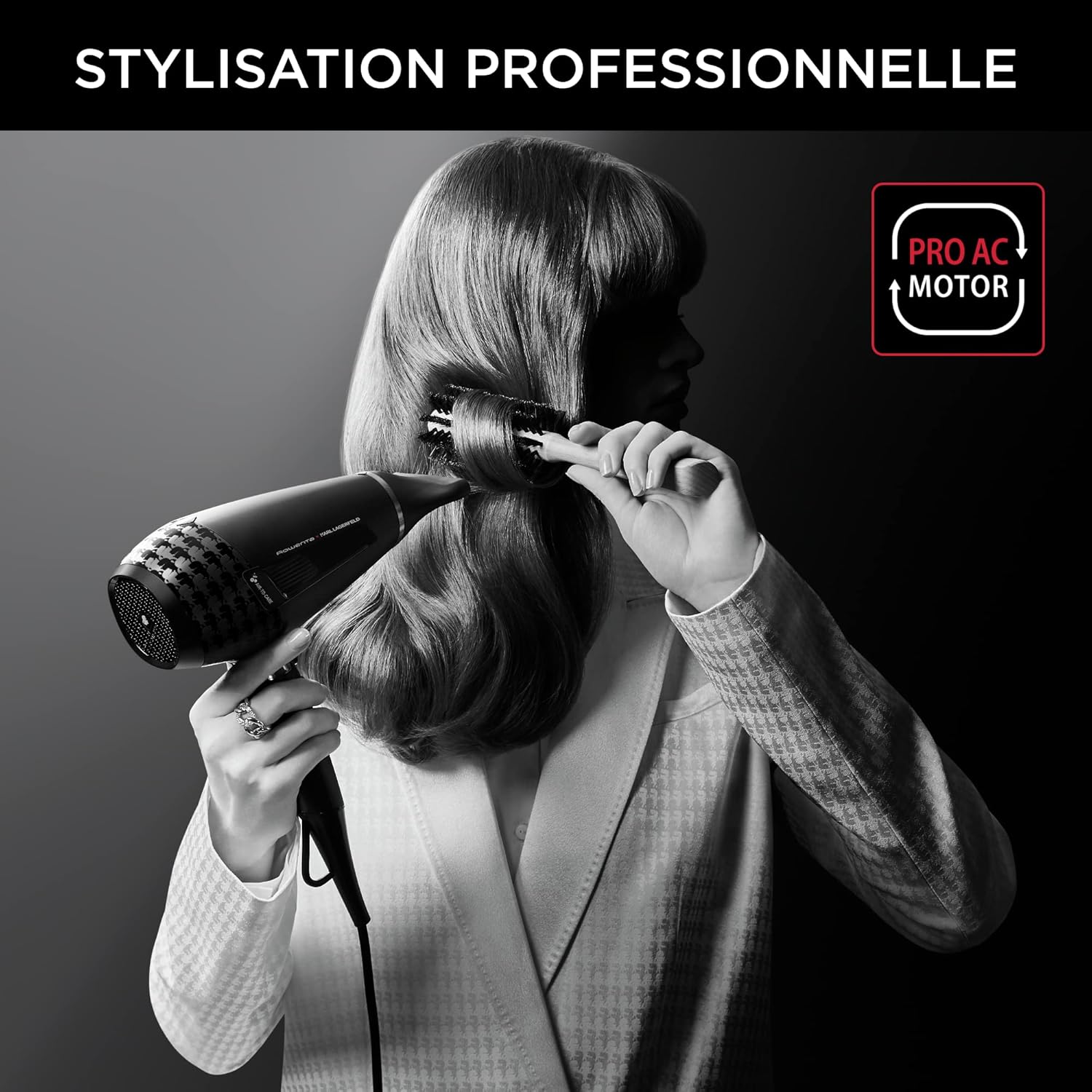 Rowenta - K/Pro Stylist - sèche-cheveux 2200W, moteur Pro AC, ionique, accessoires - CV888LF0
