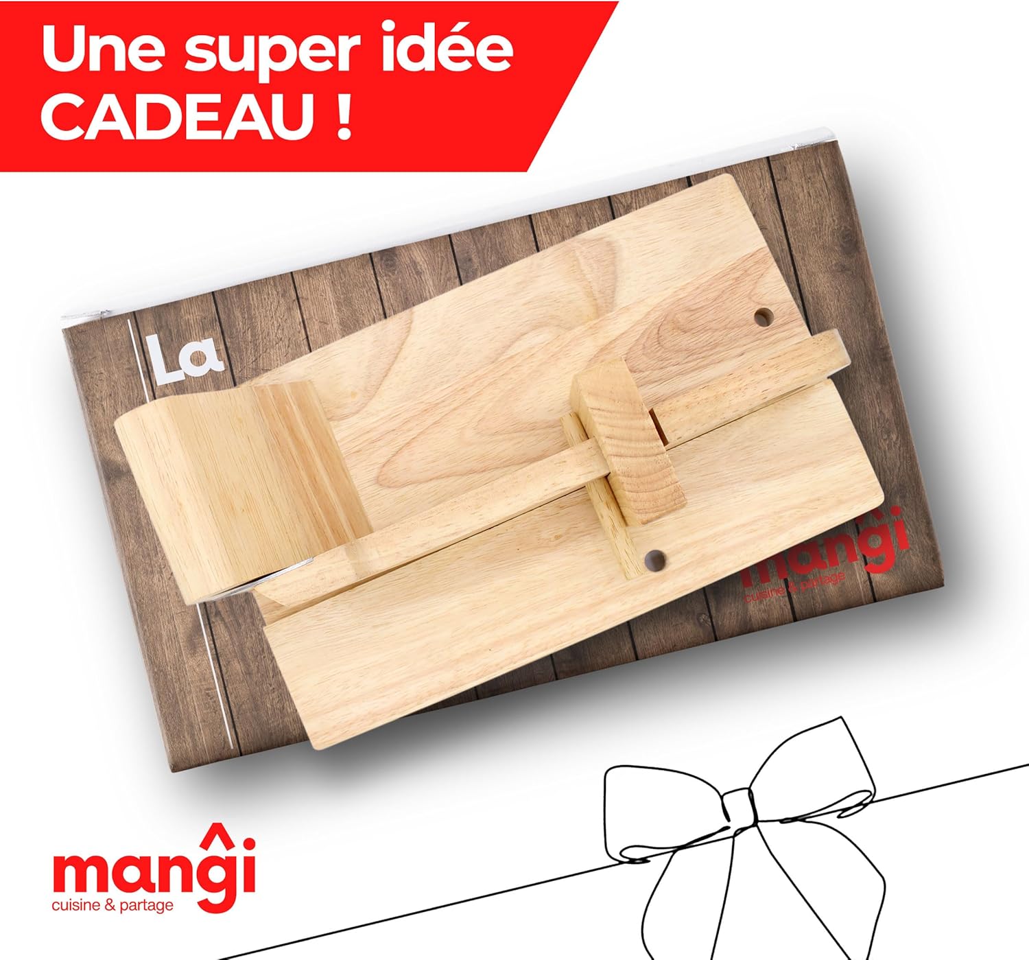 Mangi - trancheuse à saucisson bois éco-responsable - idéale apéro
