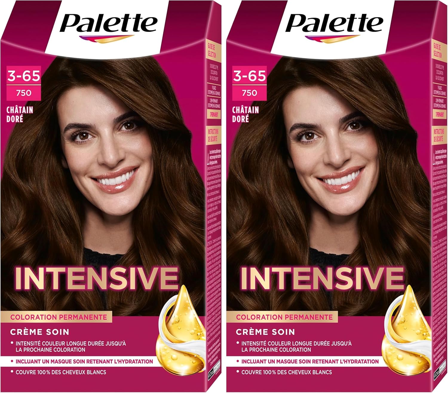 Schwarzkopf Palette - Coloration crème soin cheveux - couvre 100%, tenue 8 semaines - 750