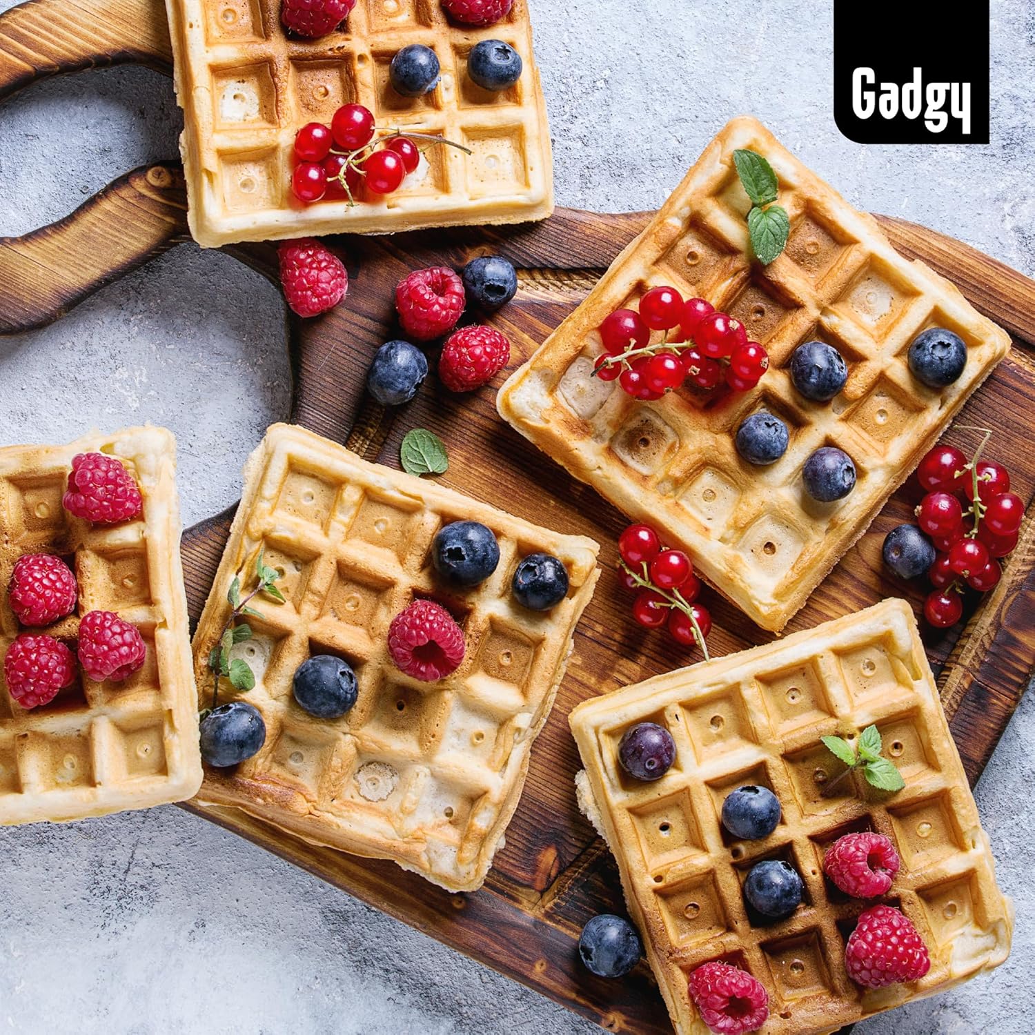 Gadgy - Gaufrier 3-en-1 - Multifonction avec plaques amovibles, poignée cool touch, pieds antidérapants