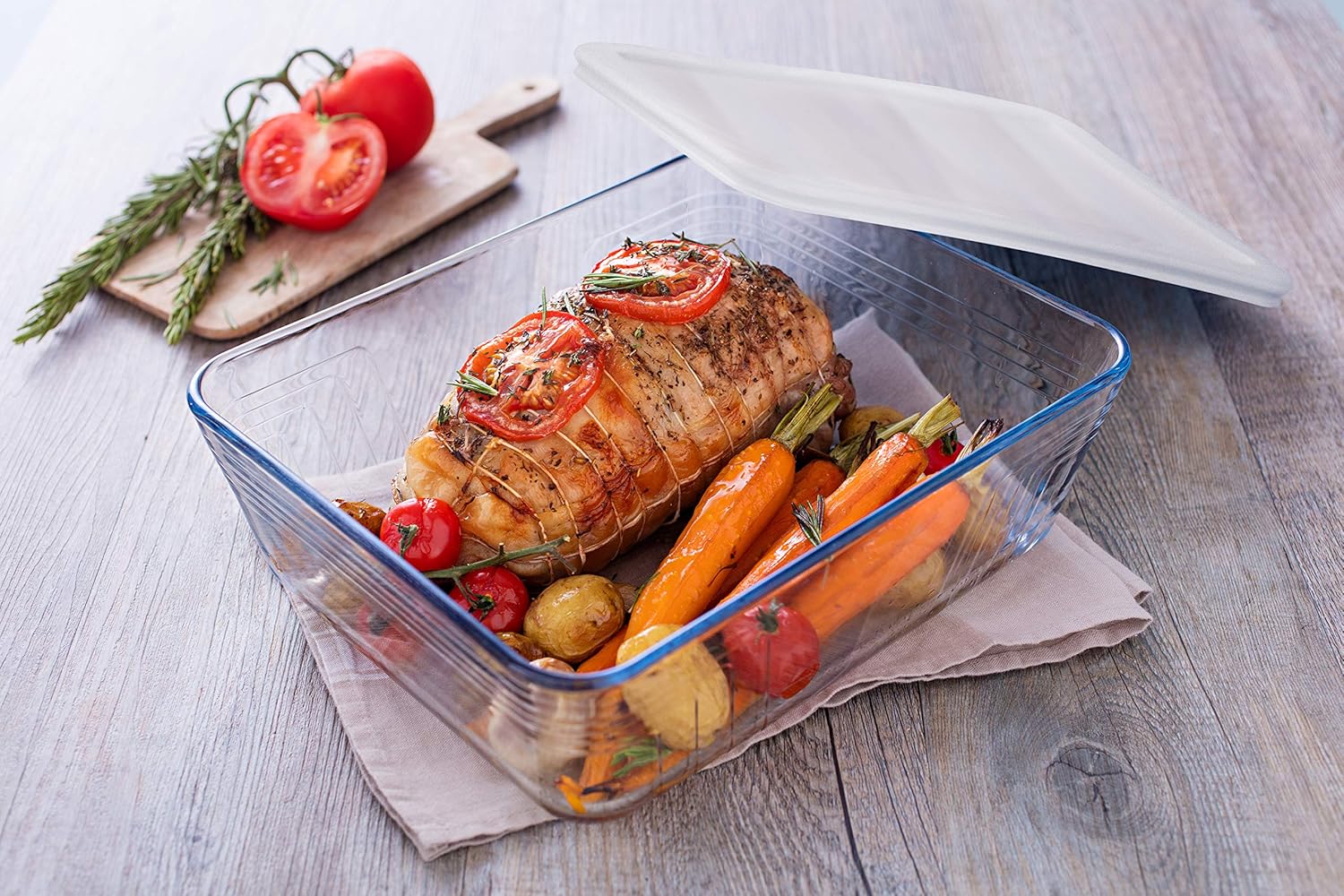 Pyrex - Cook & Freeze - plat rectangulaire 22x17 cm - avec couvercle, lot de 4