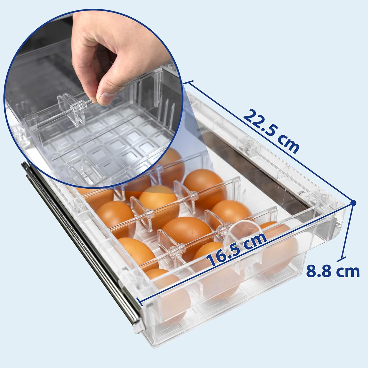 Smad - frigo tiroir camping car 45L - 55x50,8x42cm - 12V, 0-15°C, glacière tiroir