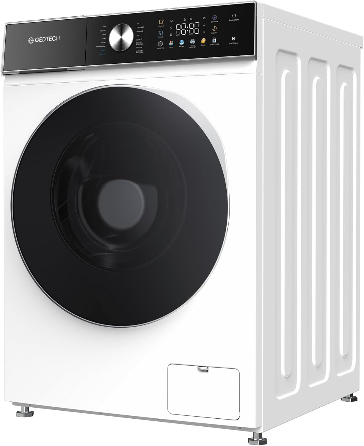 GEDTECH - lave-linge frontal 12kg, 1400tr/mn, LED, éco GLLPS121400WH