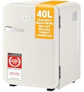 TZS First Austria - Mini Réfrigérateur Rétro 40L silencieux - Petit Minifrigo design vintage avec...