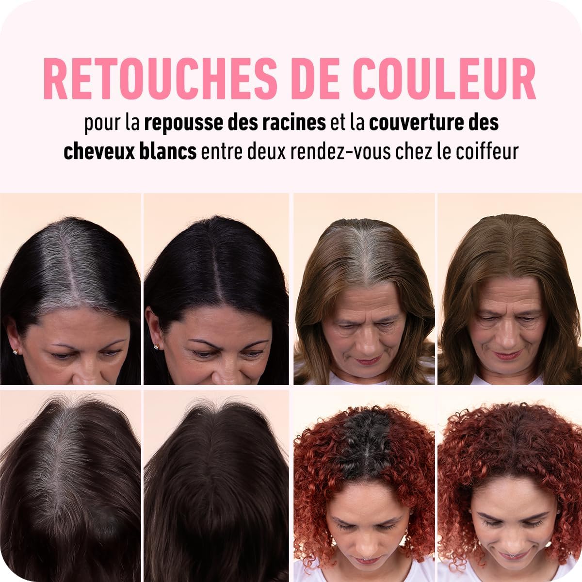Boldify - poudre retouche racines 10g - couvre gris, effet naturel