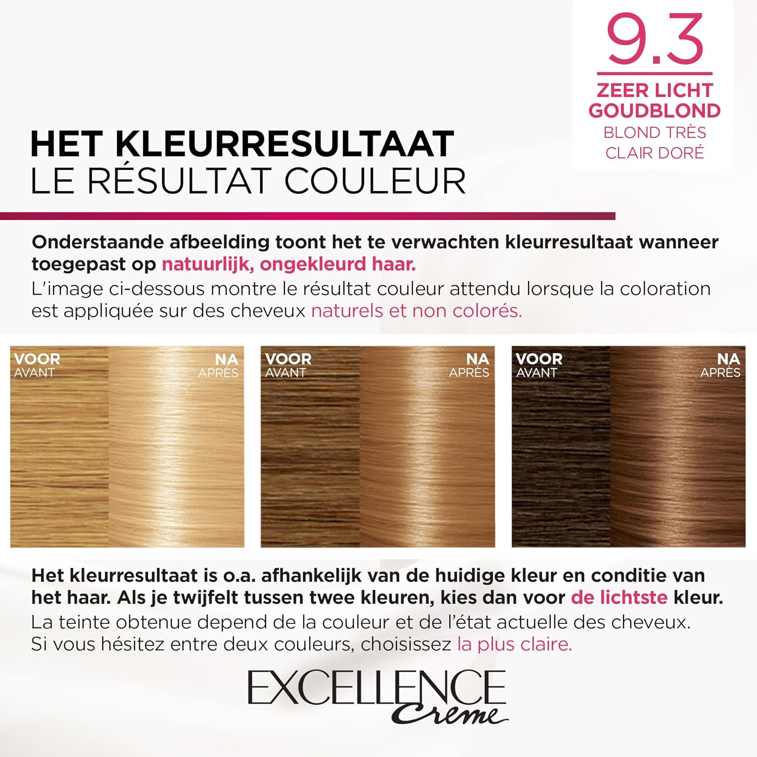 L'Oréal Paris - Excellence Crème 9.3 - crème colorante - blond très clair doré