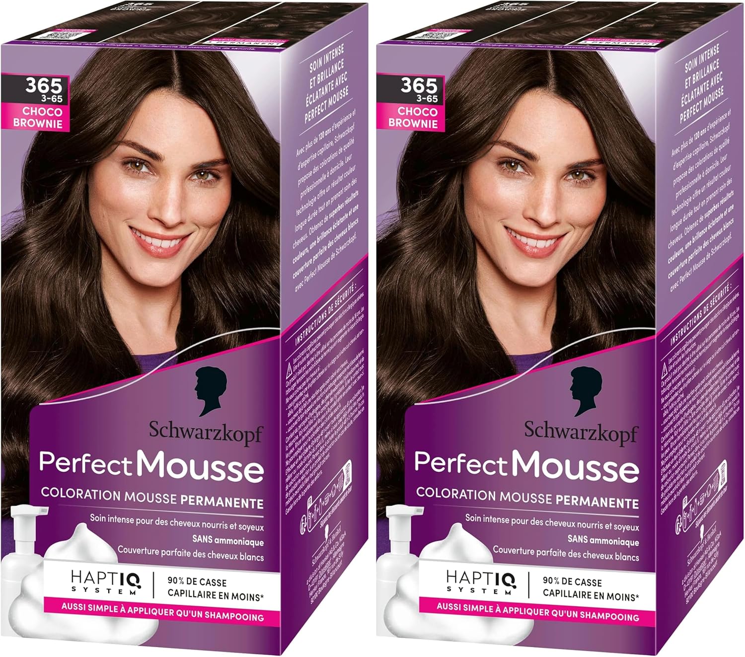 Schwarzkopf - Perfect Mousse - mousse sans ammoniaque, soin naturel - Choco Brownie 365
