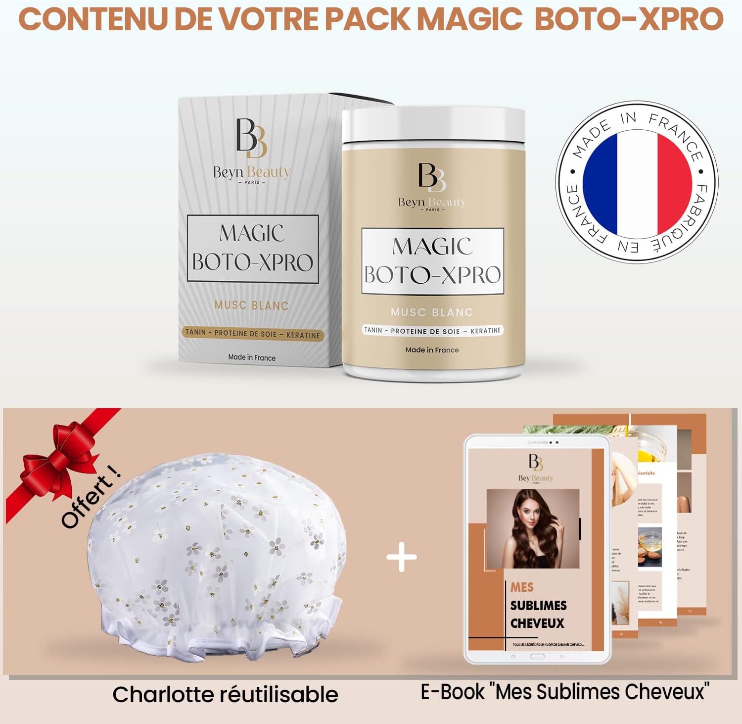 BOTOXPRO - Capillaire professionnel 1000ml - kératine, acide hyaluronique, tanin, musc blanc