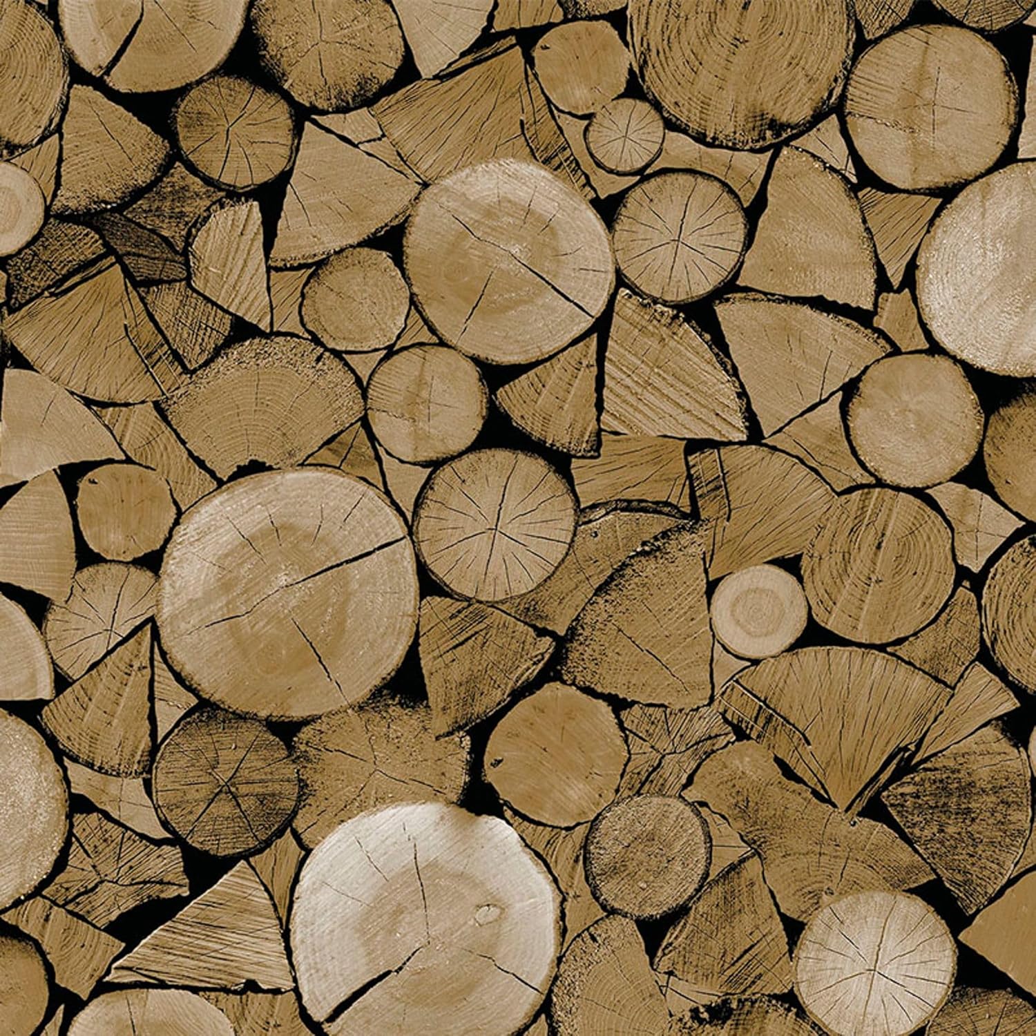 Nappe en toile cirée - Trunks Brun - 140 ronde - anti-taches, imperméable, facile d'entretien