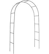 DOEWORKS Metal Steel Frame Garden Rose Arch Trellis 2.4M Black Heavy Duty Strong Climbing Plants ...