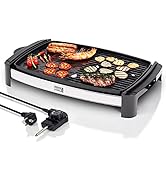 Barbecue électrique de table avec TÜV & GS 2200 W | 4-8 personnes BBQ Table Grill – Indo...
