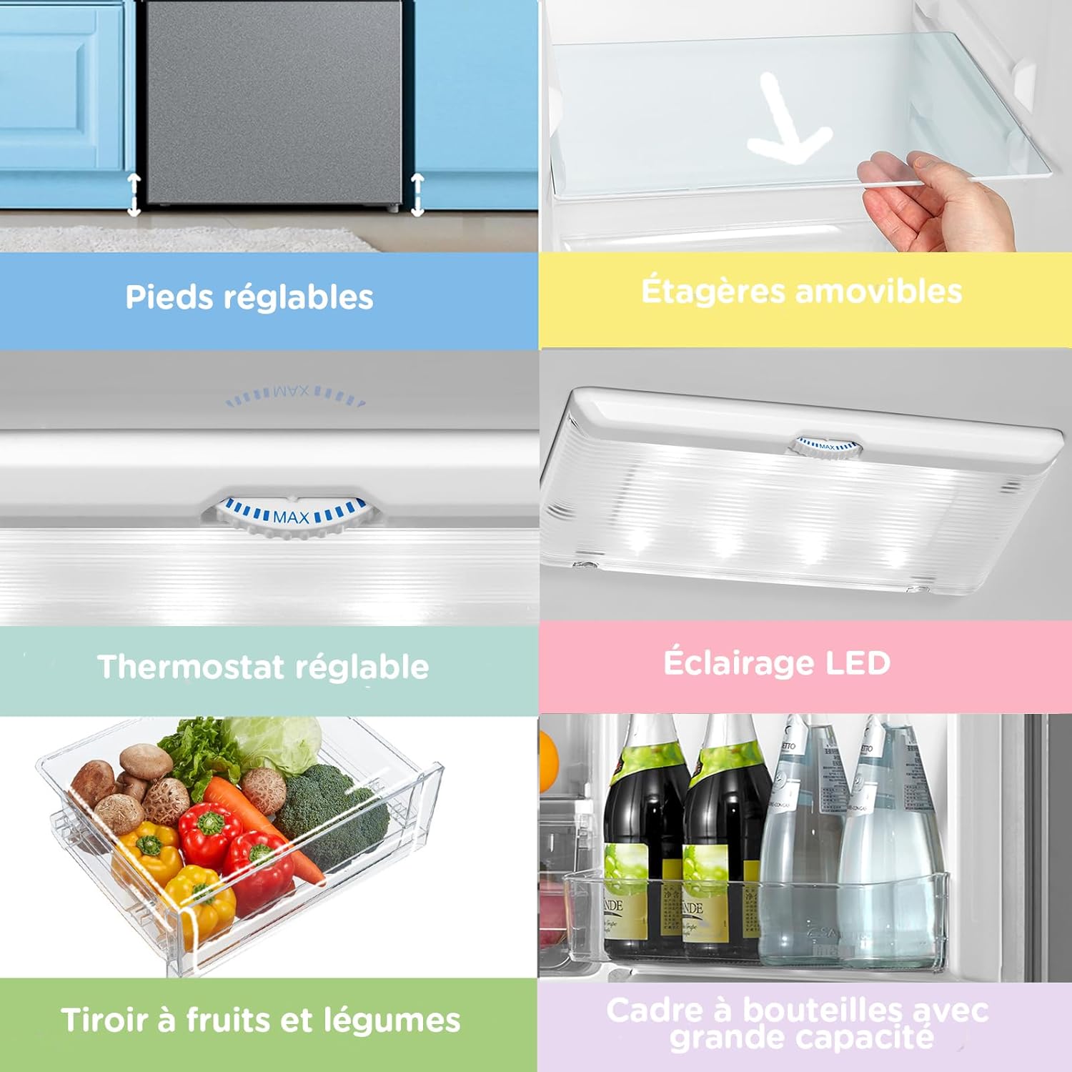 Comfee' - Combi Série - 177,3cm - 262L Low Frost, LED, Inox, RCB359IX2