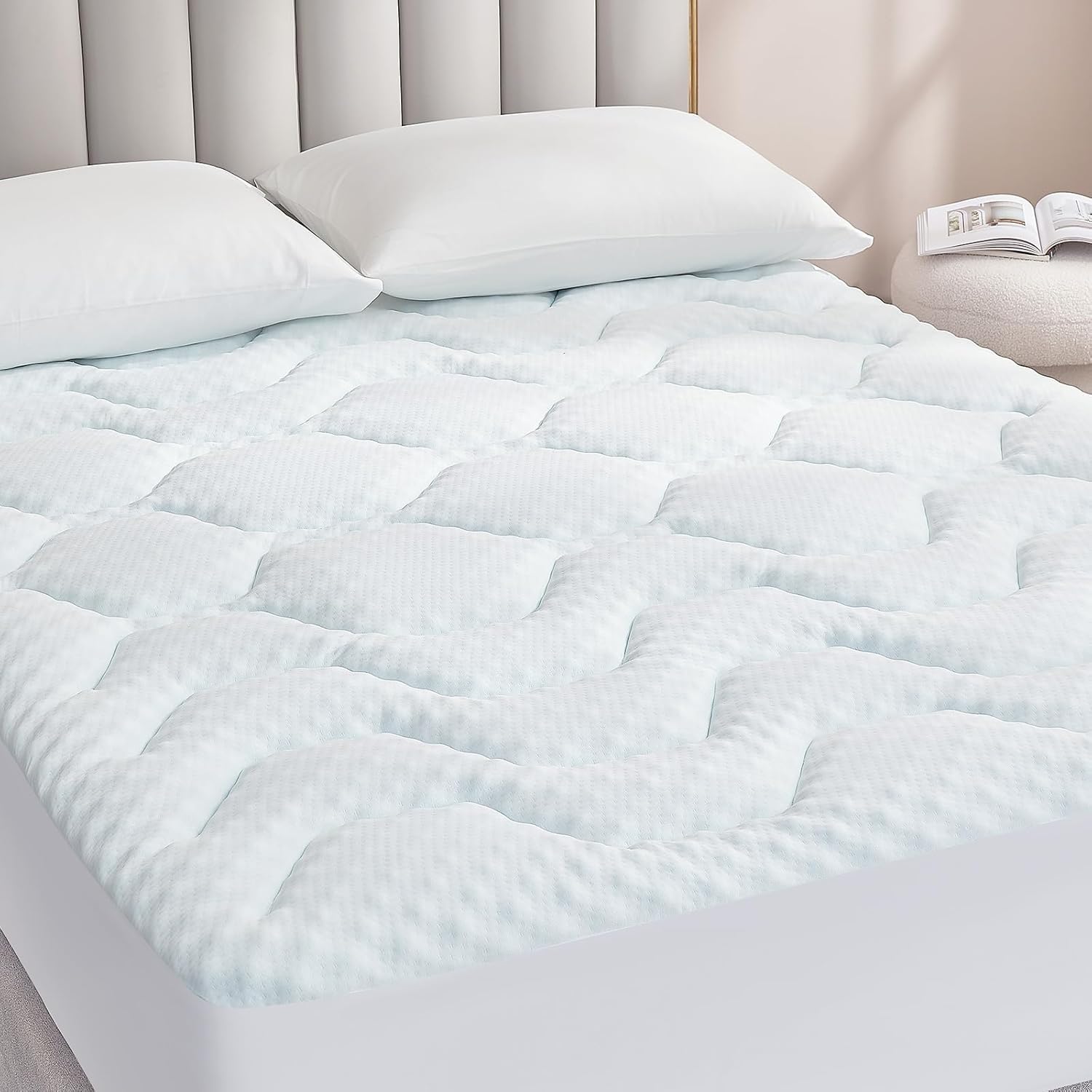 EHEYCIGA - surmatelas mémoire de forme 90x200 cm, poche profonde, rafraîchissant
