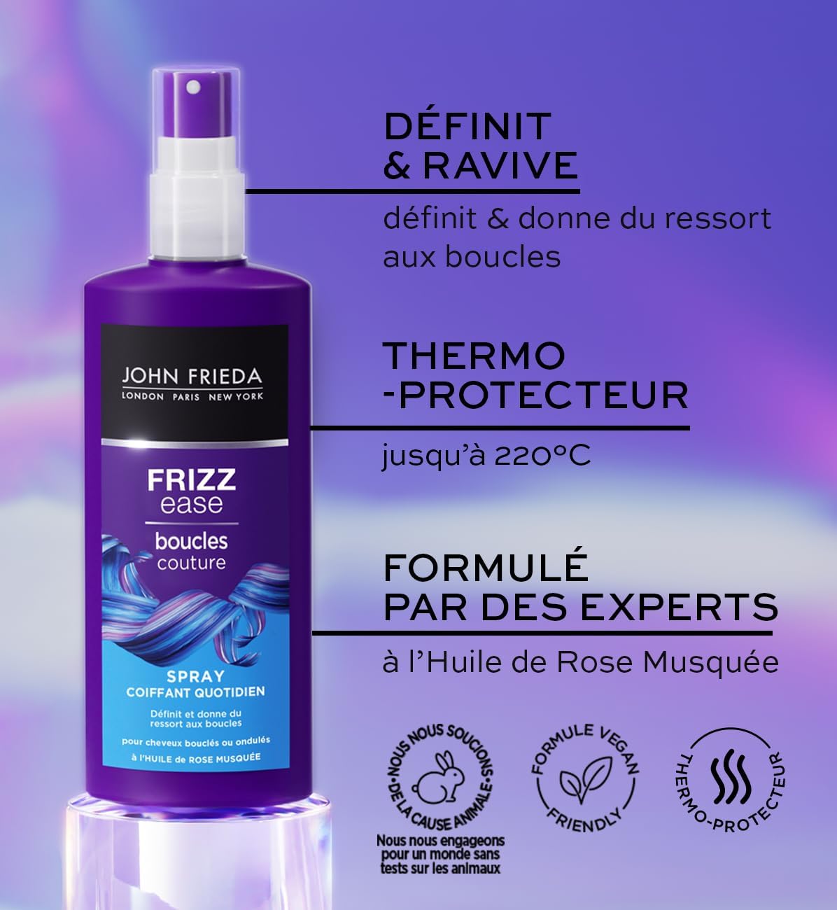 John Frieda - Frizz Ease Boucles Couture - 200ml - Spray coiffant anti-frizz
