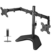 BONTEC Support Ecran PC Double pour Moniteur 13-27 Pouces LED et LCD, Support Moniteur PC Inclina...