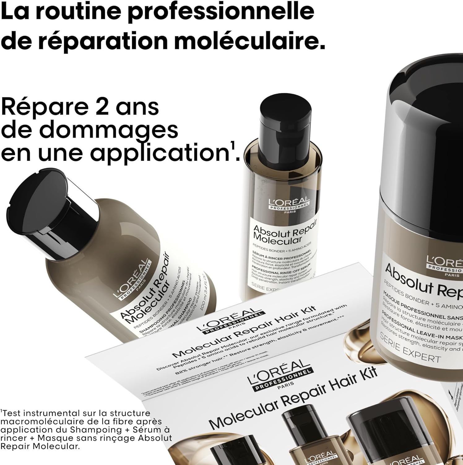 L'Oréal Professionnel - Absolut Repair Molecular - soin réparateur intense pour cheveux abîmés, formule brevetée