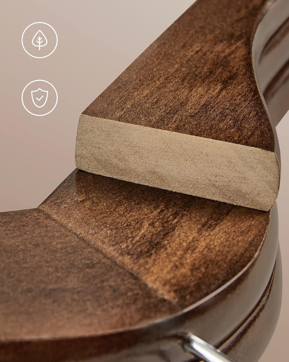 SONGMICS - cintres bois série 20 - barres et encoches antiglisse, crochet 360° - CRW02V20