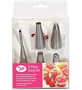 Tala Lot de 6 poches à douille avec 5 douilles et poches à douille Couleur : Argent