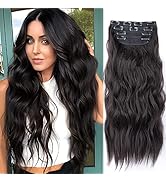 Extension à Clip Cheveux Naturel Bouclés, Extension de Cheveux à Clips, Extension de Cheveux Synt...