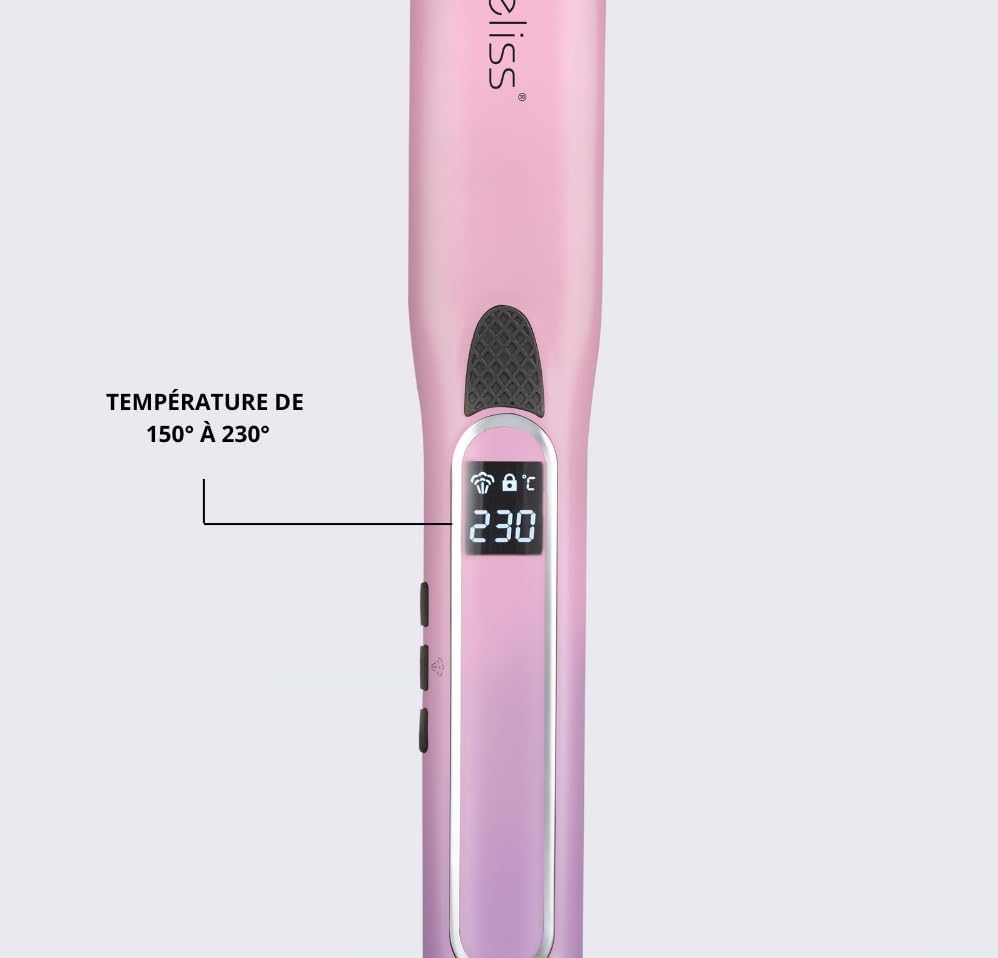 Demeliss - Titanium V2.0 - plaques fines flottantes - vapeur puissante - lisseur/boucleur