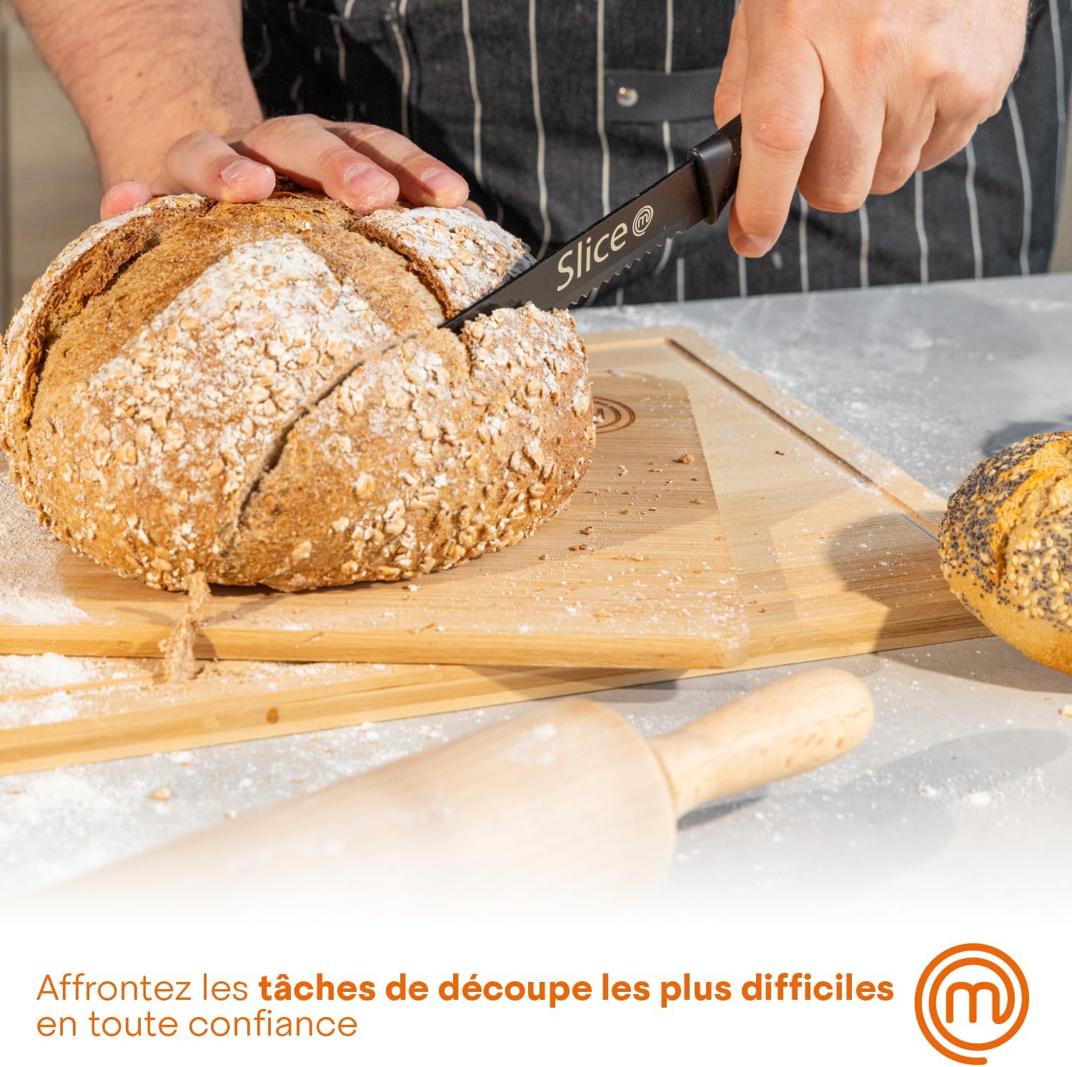MasterChef - Set Cuisine Antirouille - 5 pièces inox poignées confortables