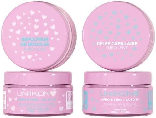 Curly Love - Duo Coffret Afro and Curl - gelée, repulpeur, brillance, cheveux bouclés