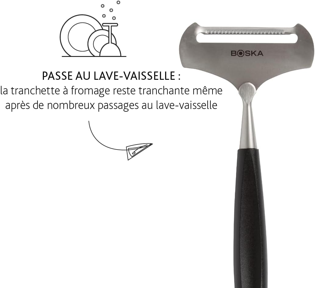 Boska - mandoline Milano+ - 180x75x15mm - inox, bois, pour fromage doux