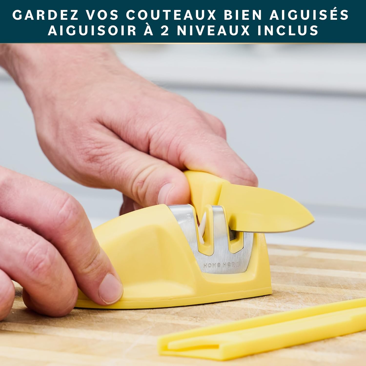 Home Hero - lot couteaux cuisine inox pro 11pcs avec aiguiseur et étui