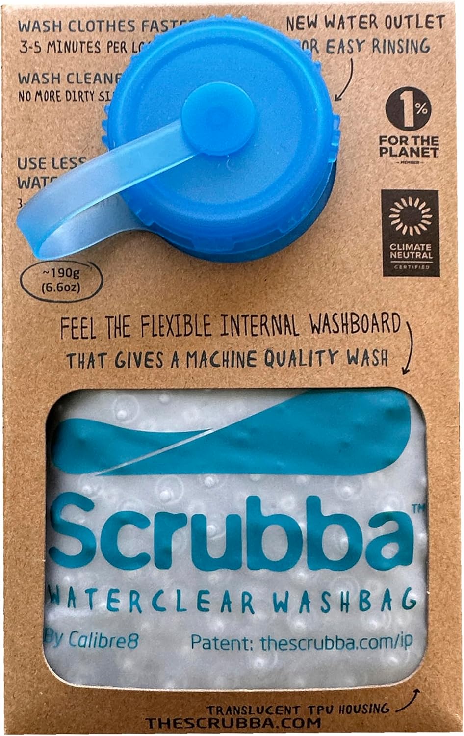 Scrubba - Sac de lavage portable léger, grande ouverture, 195g