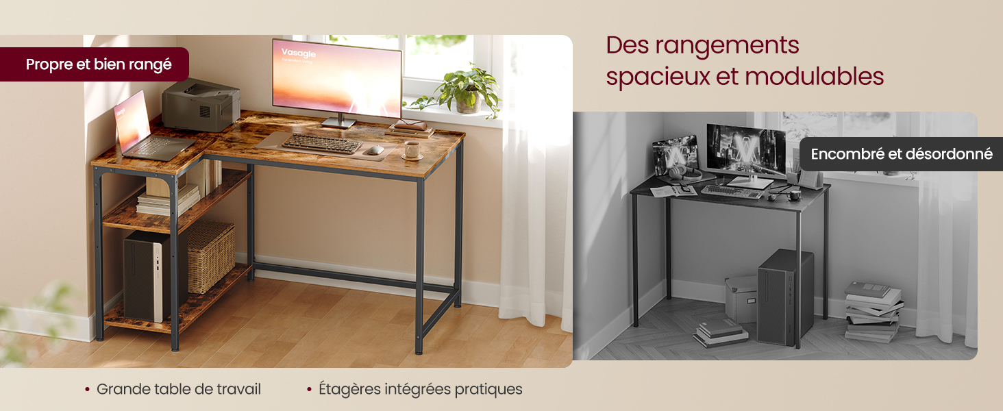 Plusieurs plans intérieurs montrant des agencements modulaires de mobilier de bureau dans des pièces en niveaux de gris, illustrant diverses configurations et agencements d'espaces de travail.