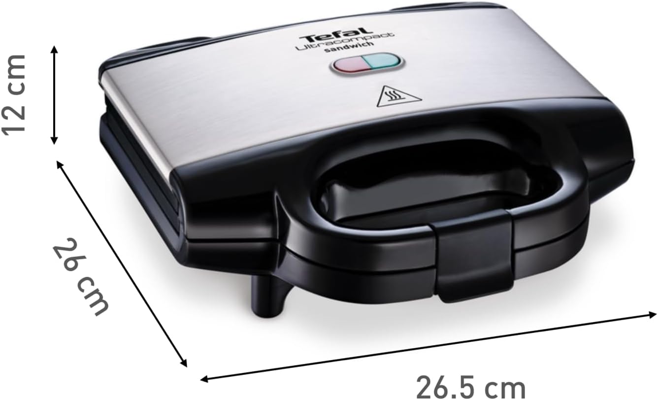 Tefal - Ultracompact - appareil croque-monsieur - antiadhésif, sécurité, rangement facile SM155212