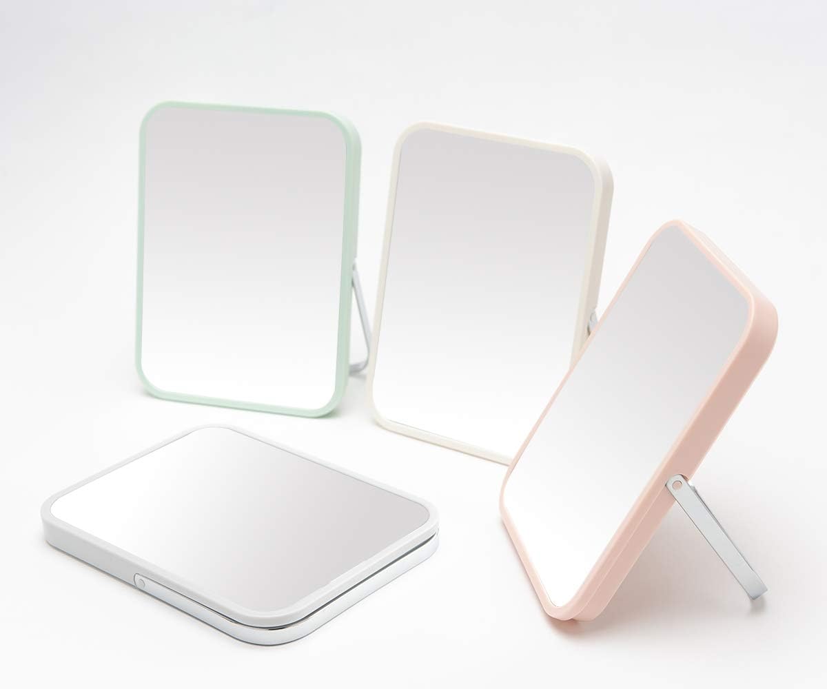 YEAKE - miroir de maquillage, 20,3 cm, support métal, réglable 90°, portable