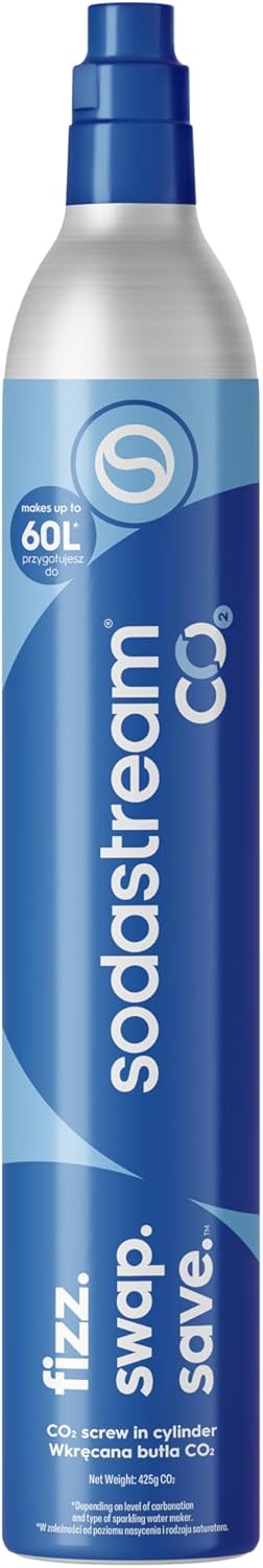 Sodastream - Recharge gaz 60L à visser - Compatible machines - Cartouche CO2