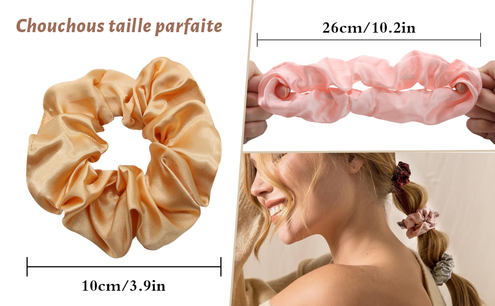 la taille de chouchous cheveux