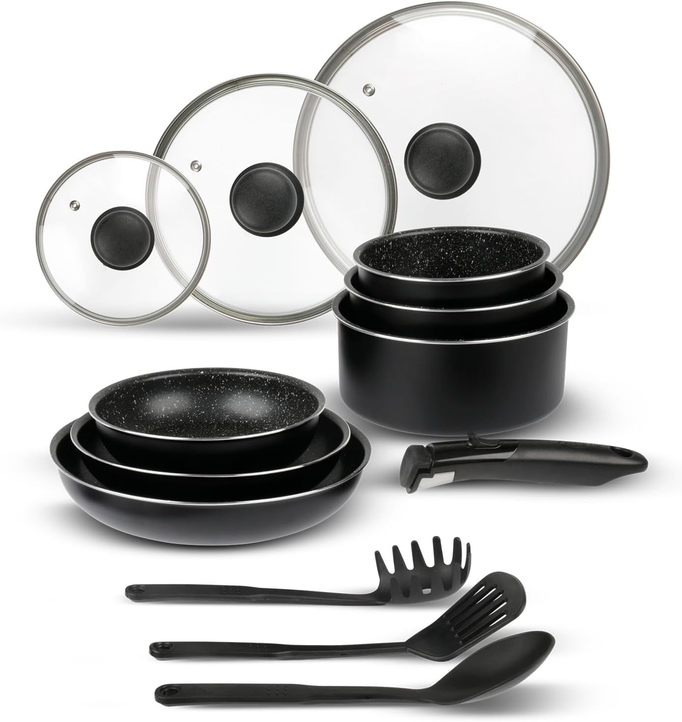Sitram - batterie cuisine aluminium 13 pcs, manches amovibles, induction - 713501