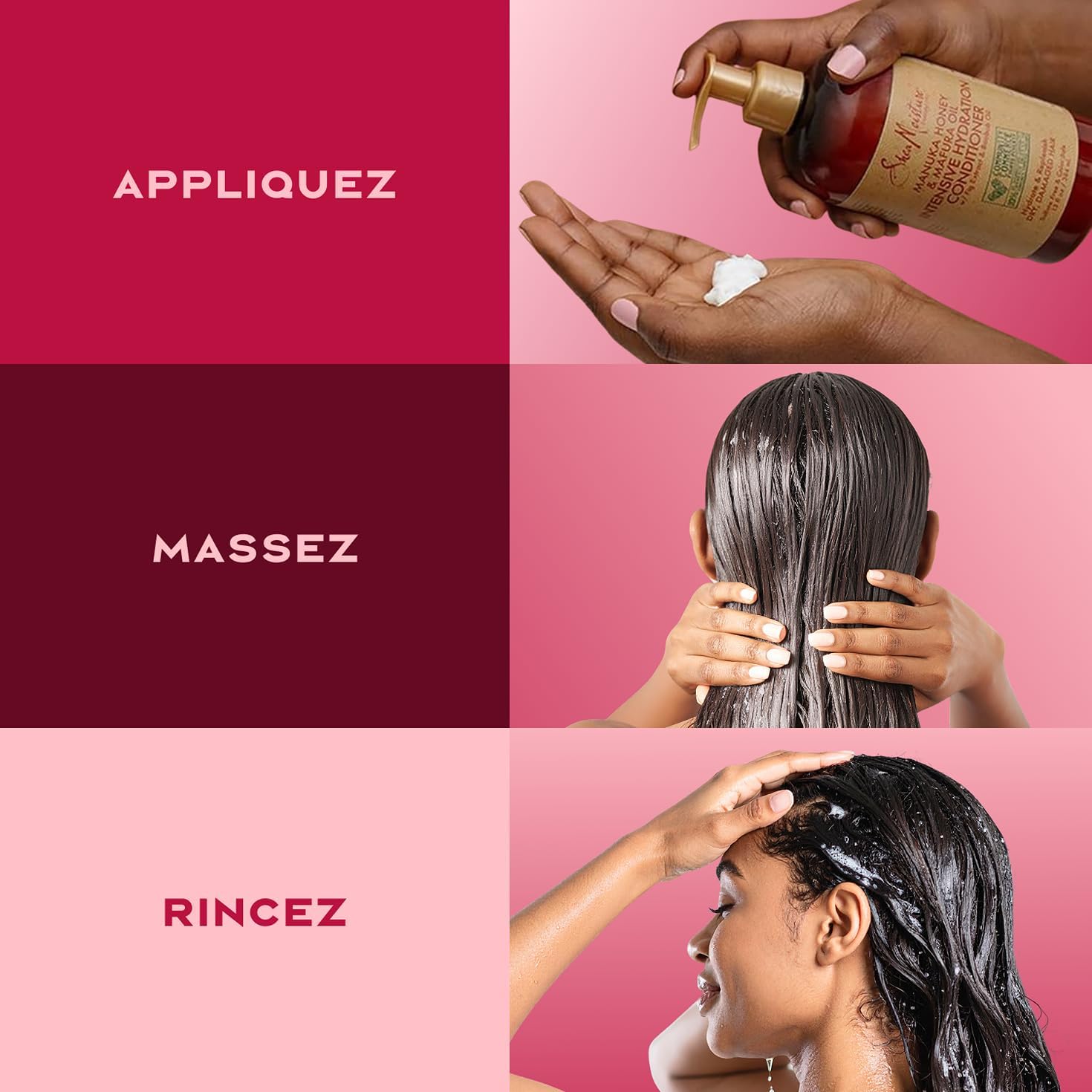 SheaMoisture - Manuka/Mafura - 384ml x2 - Cheveux secs et abîmés