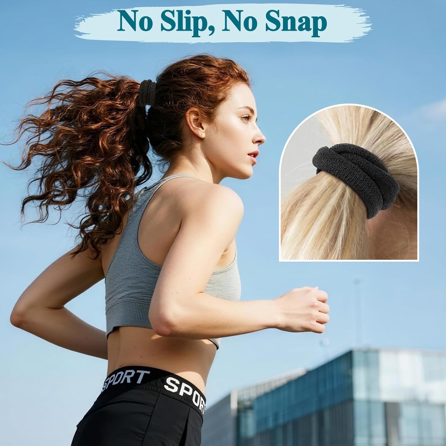 Elastiques cheveux - lot 60 pièces - épais, doux, sans dommages, polyester