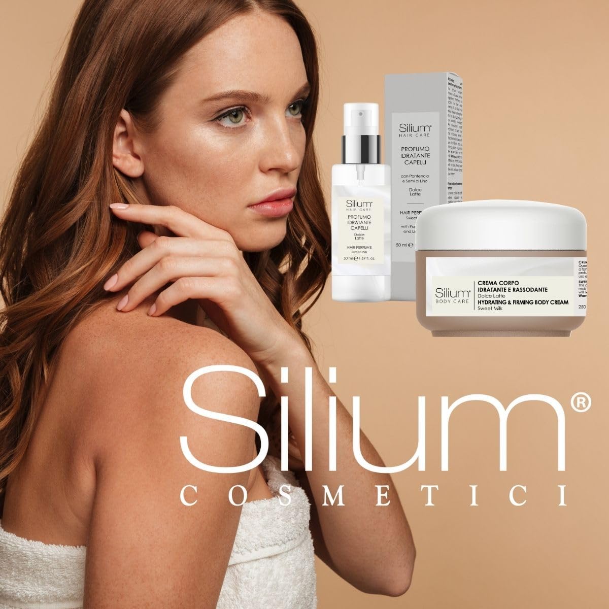 Parfum cheveux et crème corps – Doux Lait – hydratation durable, parfum délicat