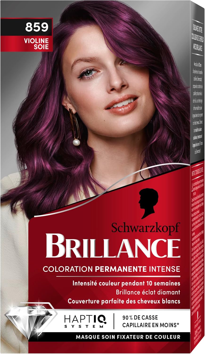 Schwarzkopf - Brillance Coloration Permanente - éclat intense, soin fixateur, couvre cheveux blancs - 859