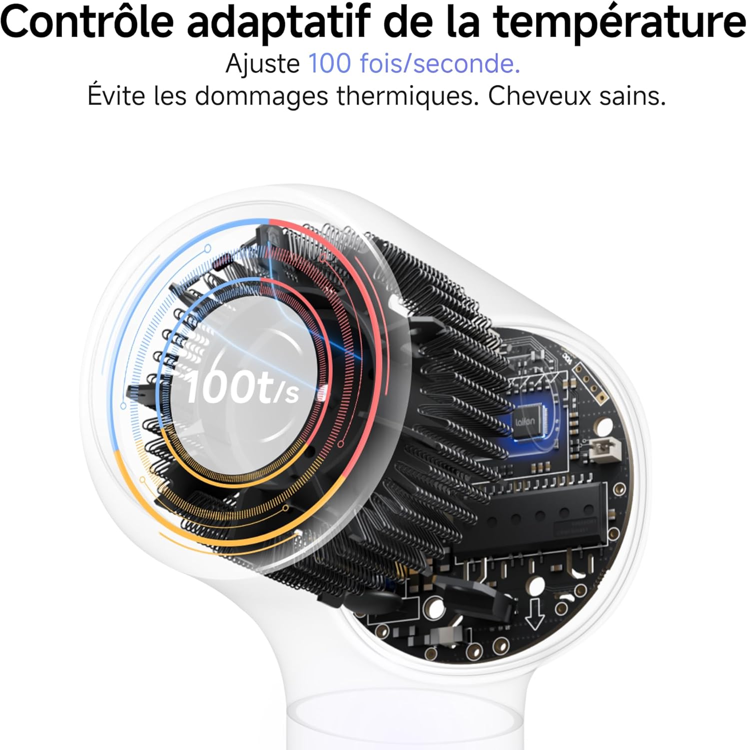 Laifen - Neo Sèche-cheveux - 390g - 200M ions, moteur 110k, 59dB