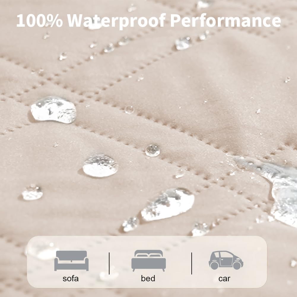 DUJUIKE - housse imperméable canapé - 208x208 cm - protection animaux, base antidérapante