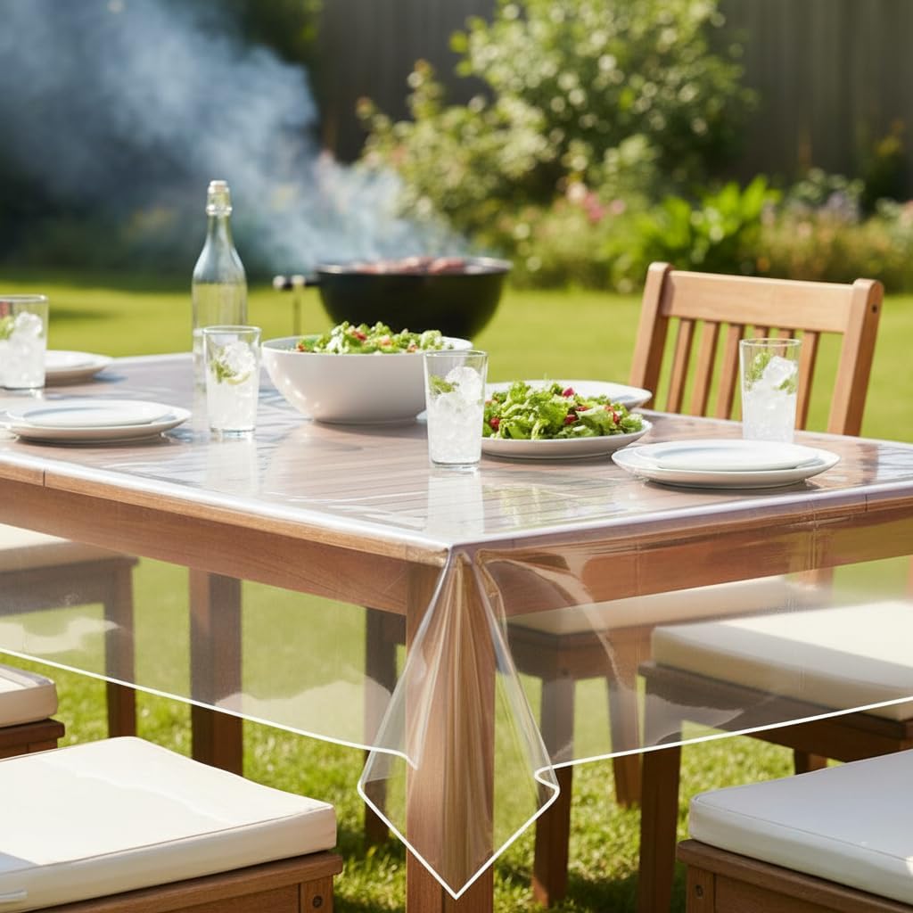 VITA PERFETTA - nappe PVC transparente - 140x300cm - protection table