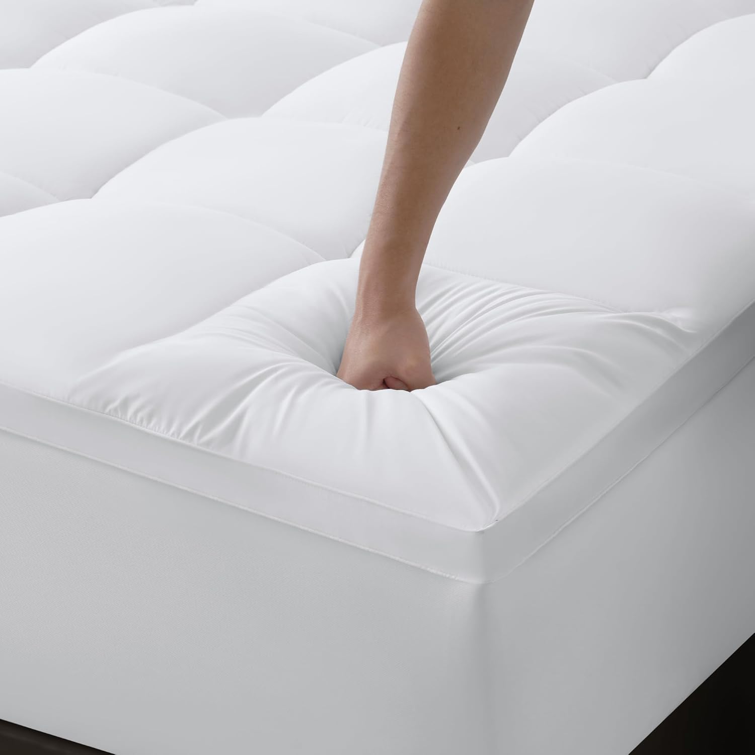Surmatelas - Microfibre classique - 180x200 cm - Oeko-TEX®, épais, lavable, poche 25 cm