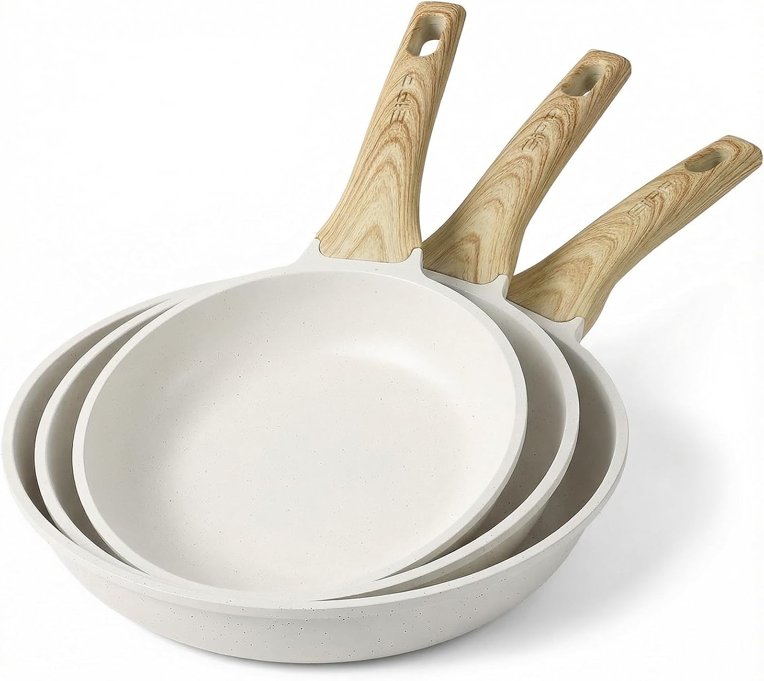 GiPP - Set poêles granit 24/26/28cm - Induction, sans PFAS, lave-vaisselle