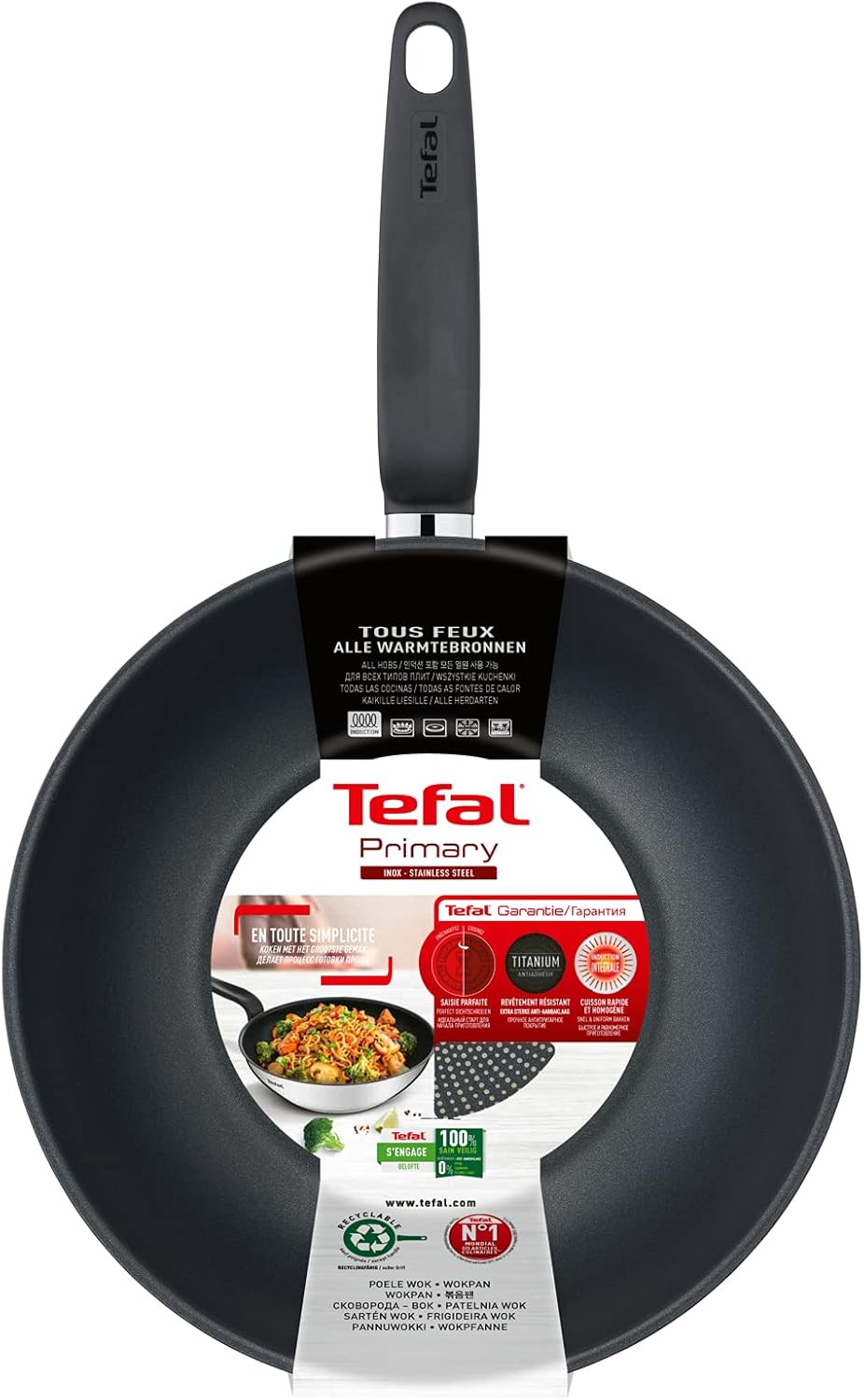 Tefal - Primary série - wok 28 cm - revêtement antiadhésif durable