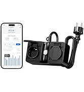 Meross Multiprise Connectée Extérieure (Type F), Prise WiFi Étanche IP44 Compatible avec Apple Ho...