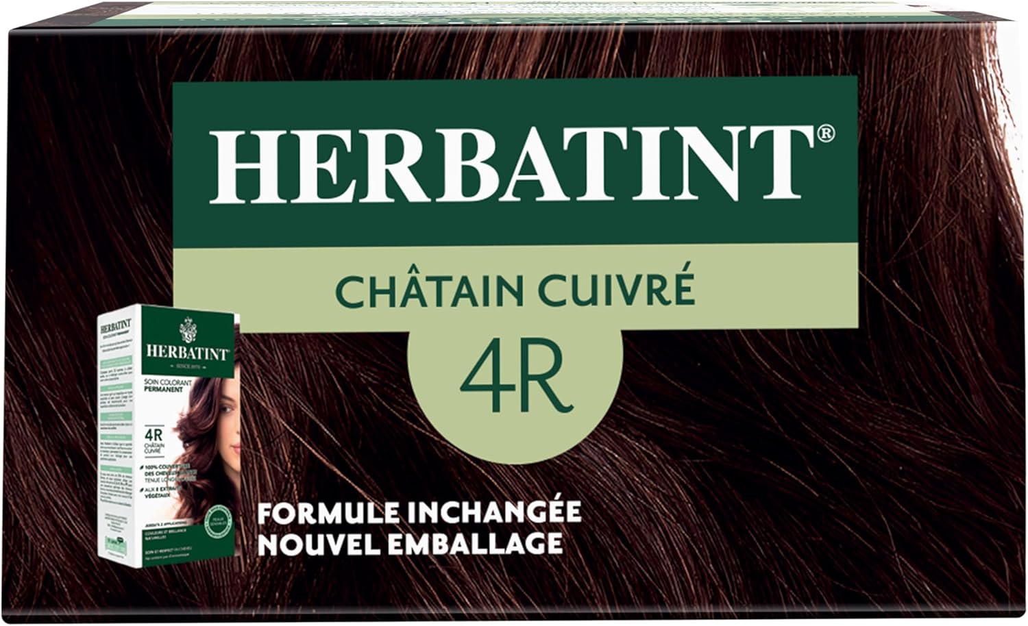 Herbatint - Soin Colorant Cheveux 170ml - Sans Ammoniaque, 100% gris, 8 extraits bio, 4R