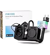 Meross Multiprise Extérieure Matter (Type F), Prise Connectée Étanche IP44 avec Matter Simple Set...
